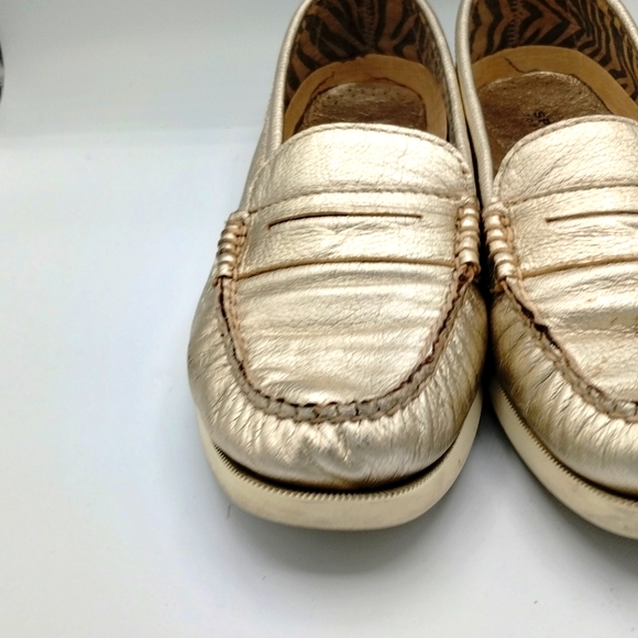 Sperry Top Sider platinum color penny loafers, size 10 M - Picture 4 of 9